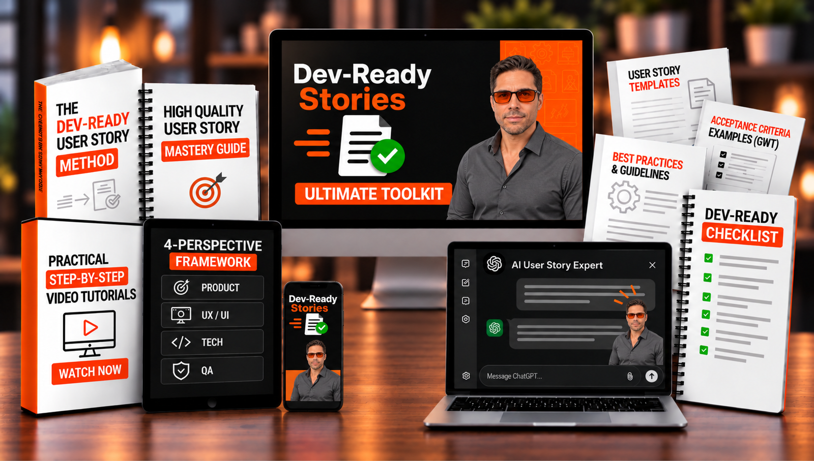 Dev-Ready Stories product mockup